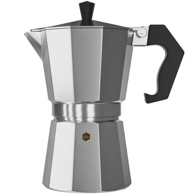 China WITH LID Stovetop Espresso Cafetiere Coffee Moka Pot Espresso Cappuccino Aluminum Coffee Maker for sale