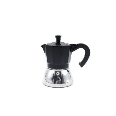 China WITH LID 1/2/3/4/6/9/12cups Black Metal Moka Pot Coffee Maker Coffee Mug Espresso Coffee Aluminum Moka Pot With Handle for sale