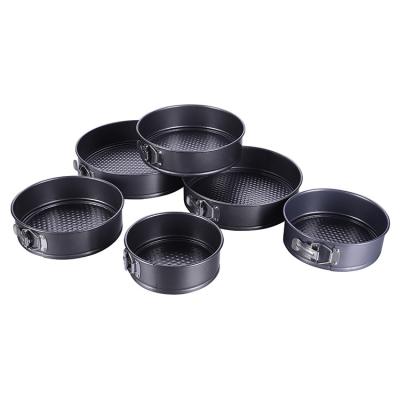 China RTS Carbon Steel Non Stick Molds Disposable Springform Pans With Removable Bottom Square And Round Shape Cake Molds for sale