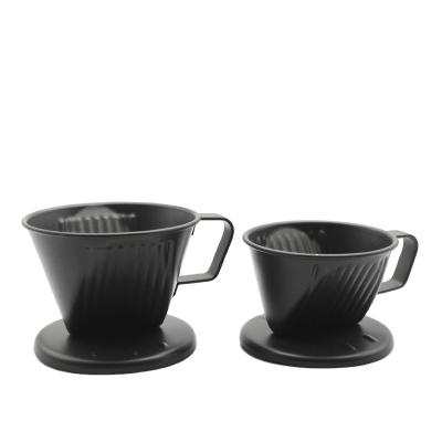 China Viable Reusable Black K Cup Single Cup Coffee Filter Pour Over Reusable Coffee Cone Dripper Tea Stainless Steel Coffee Filter for sale