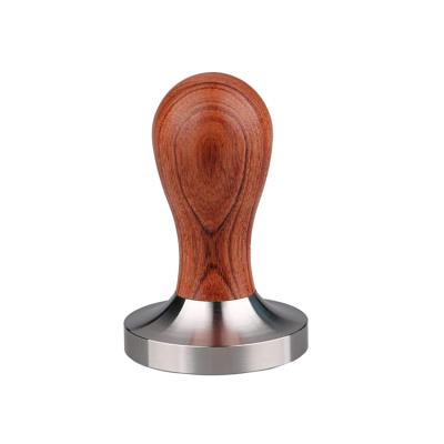 China Durable 51mm 53mm 58mm Wooden Coffee Tamper Stainless Steel Espresso Dispenser Hand Coffee Tamper For Coffee for sale