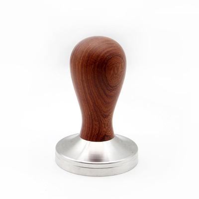 China Wooden Coffee Tamper Dispenser Handle Dispenser Handle Coffee Tools Espresso Tamper Stainless Steel Flat Low Viable Stainless Steel for sale