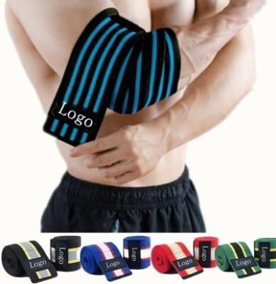 China Breathable Gym Wrist Elbow Knee Wraps Brace Body Building Adjustable Elbow Wrap Weightlifting for sale