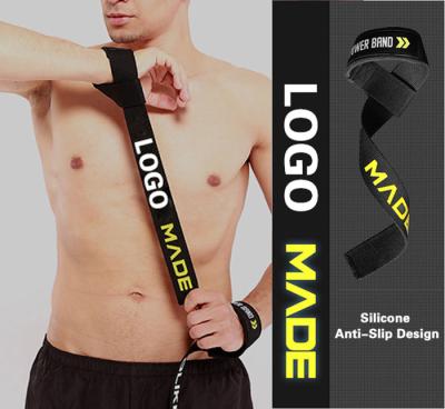 China OEM Custom Logo Heavy Lifting Premium Cotton Padded Lifting Straps With Neoprene Padding for sale