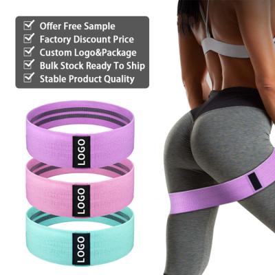 China Improves Flexibility Resistance Bands Durable Cloth Fitness Exercise Hip Circle Colorful Elastic Bands for sale