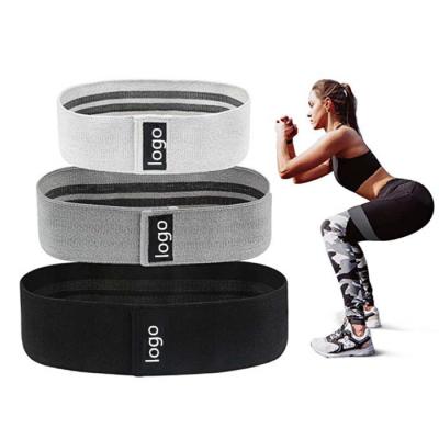 China Improve Flexibility Non Slip Hip Booty Resistance Bands 3pcs Gray Custom Logo Elastic Fabric For Women Fitness Exercise Brands for sale