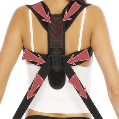 China Universal Free Sample Popular Adjustable Neoprene Back Brace Posture Corrector For Men And Women for sale