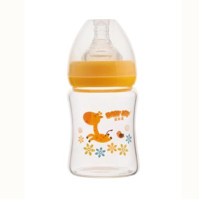 China BPA free healthy borosilicone milk bottle mamaderia vidiro glass feeding bottle for sale