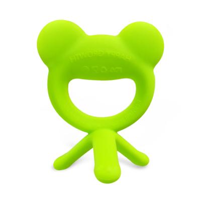 China 100% Eco-Friendly/Non-toxi Full Silicone Baby Teether Frog Calm Babies Wound Sticks Perfect Texture For Chewing - Infant Teething Toy for sale