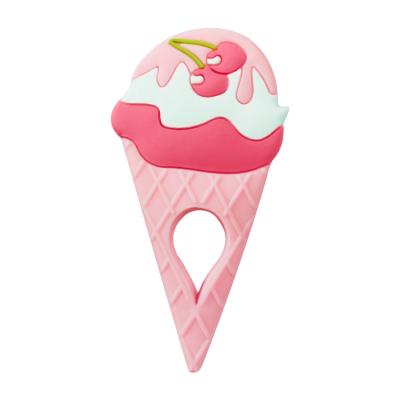 China 100% Eco-Friendly / Non-toxi Teether Ice Cream Reduce Discomfort During Teething Comfortable To Grip for sale