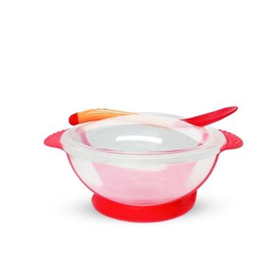 China BPA Free Baby Suction Bowl With Spoon Plastic Infant Bowl With Lid for sale