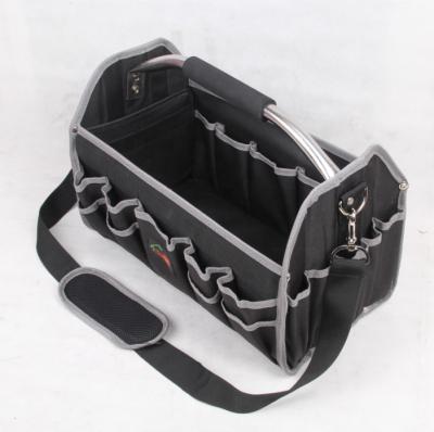 China Multifuction Tool Bags Wholesale Heavy Duty Hard Canvas Tote Open Rubber Bottom Tool Bag Big For Plumbers for sale