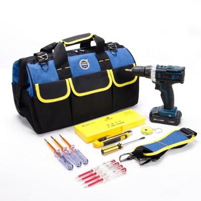 China Multifuction Tool Bags 600D Oxford Cloth Hardware Open Top Tool Bag For Home Plumbers Maintenance Tools Bag for sale