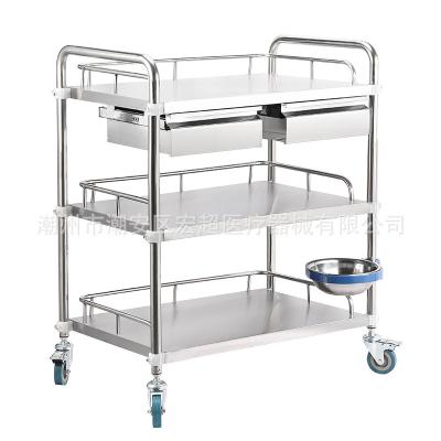 China Modern Chinese Manufacture Supply Cheap Price Stainless Steel Medical Trolley With Medical Drawer for sale