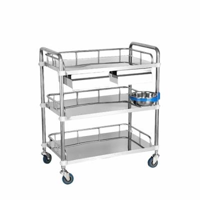 China September Modern Super Cheap Assembled Best Selling Stainless Steel Medicine Trolley for sale