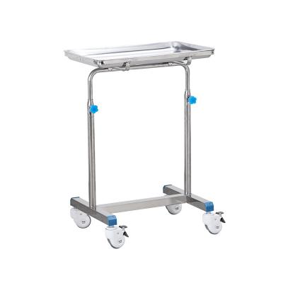 China Modern Mayo Table Instrument Trolley Stainless Surgical Steel for sale