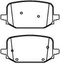 China 10mm Volkswagen Brake Pad Set 7M3698151A For Front And Rear Position for sale