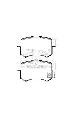 China Honda 2.0 Ceramic Brake Pad D537 , 43022-SG0-G01 Rear Brake Pads for sale