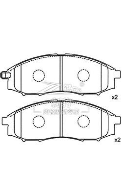 China Akebono Brake Pads For Nissan Teana Vehicles OEM 41060-7Z025 for sale