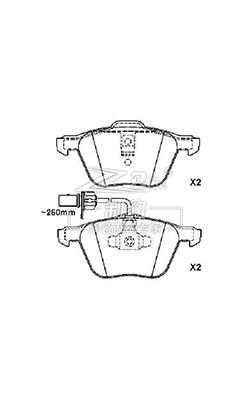 China 7M3698151A ATE Ceramic Brake Pads Volkswagen Sharan D880 Front Replacement for sale