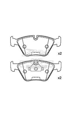 China 525 Bmw 3 Series Brake Pads Ceramic Brake Pad D947 34111164 627 F for sale