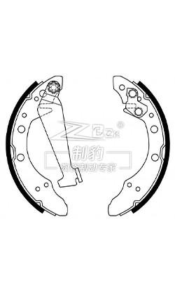 China Volkswagen Santana2000 Ceramic Drum Brake Pad  1H0698525X Rear Brake Shoes Replacement for sale