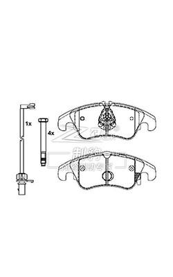 China Ceramic 8K0698151 audi q5 front brake pads Audi Q5 / A4L 3.2L for sale