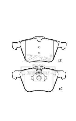 Κίνα Volvo S80L D1305 Προγενέστερα κεραμικά πλακάκια φρένων 1405511 Συστήματα πέδησης Ate προς πώληση