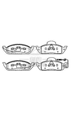 China Mercedes Brake Pad Replacement Set 0044200820 / F0820 Front Ceramic Brake Pads for sale