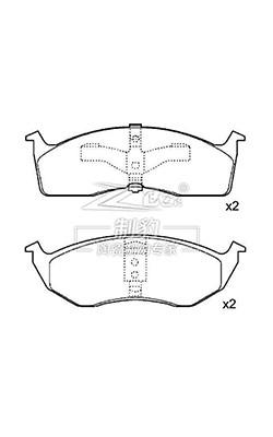 China Front And Rear Ford Brake Pad Set D910 With Noise Reduction Technology At Stopping Performance for sale