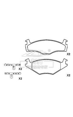 China Front and Rear Brake Pads Toyota Rear Brake Pad for Braking System N ZK-11013 for sale