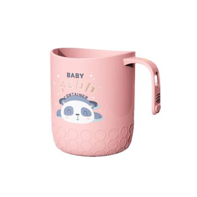 China New Design BPA Free Cute Animal Baby Study Cups BPA Free Open Unbreakable Toddler Infants Wal-Mounted Baby Training Drinking Cup for sale