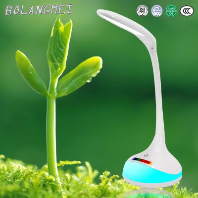 China white color body Flexible LED Desk Lamp with chargeable battery for sale