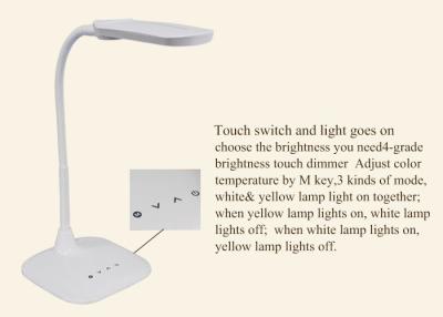 China White ABS material 5W touch sensor led table lamp with rechargeable battery for sale