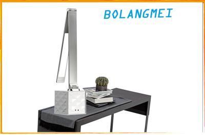 China Aluminum Alloy Touch Sensor LED Office Desk Lamp With Bluetooth Speaker Silver for sale