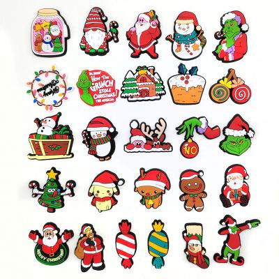 China Custom Shoe Charm Wholesale Croc Charm Christmas Box Serirs PVC Turkey Shoe Decorations For Croc Hinder Charm for sale