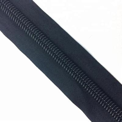 China Good Price Black Long End 10# Viable Close Color Chain Nylon Coil Zipper for sale