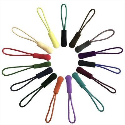 China Personalized Nickel Free Colorful Garment Accessories Ties Custom Plastic Zipper Pull Rope for sale