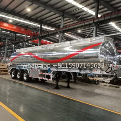 China High Quality American /Germany 13-20Tons Hot Selling 45000 Liters Fuel Transport Gasoline Oil Tanker Aluminum Semi Trailer for sale