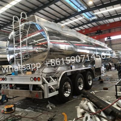 China Truck Trailer Alloy 3-Axle Aluminum Gasoline Oil Tanker With Manhole Cover 42000 Liters Tanker Vessel For Sale for sale