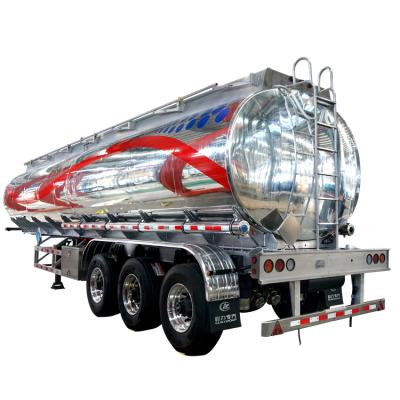 China Truck Trailer DLQ 36000Liters Saudi Aramco Aluminum Alloy 5454 Fuel Tank Light Duty Semi Trailer Manufacture for sale