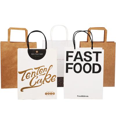 China Promotional Recycled Materials Gift Kraft Paper Bags Recyclable Shopping Bag With Your Own Logo for sale