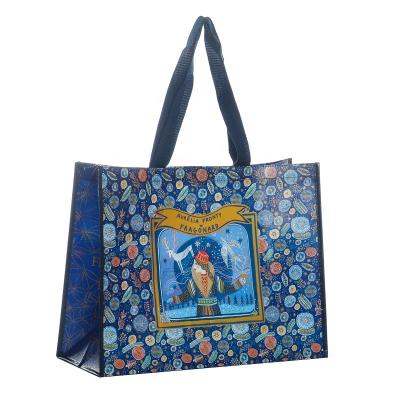 China Eco-friendly Biodegradable Laminated Nonwoven Reusable Logo Handled Promotional Tote Shopping Bag With Printing Bag for sale