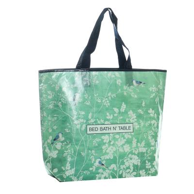 China Hot Sale Reusable Handled Laminated Tote Bags Supermarket Wholesale Shopping Non Woven Bag Printing Logo for sale