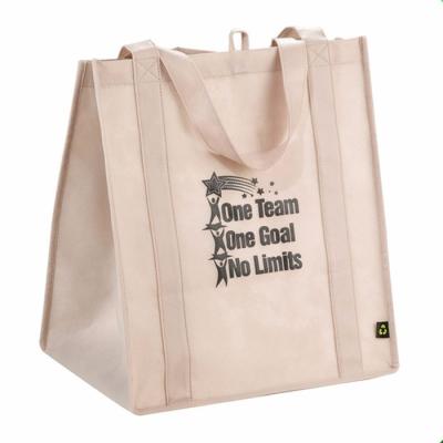 China Wholesale Custom Supermarket Promotional Full Color Promotional Non Woven Shopping Bag Handled PP Nonwoven Bag For Shopping Supermarket for sale