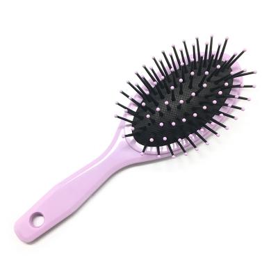 China Cushion Vendors Pocket Hair Brush Round Baby Hair Brush and Plastic Comb Set for Newborn for sale