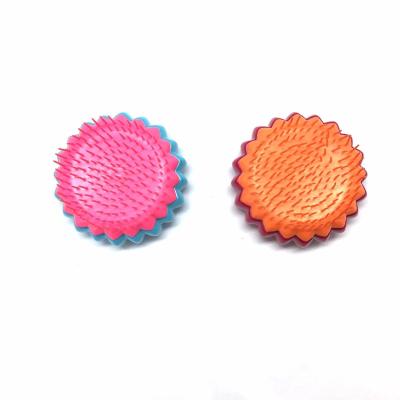 China Detangling Hair Care Customized Compact Logo Pocket Shower CombPlastic Mini Hair Brush for sale