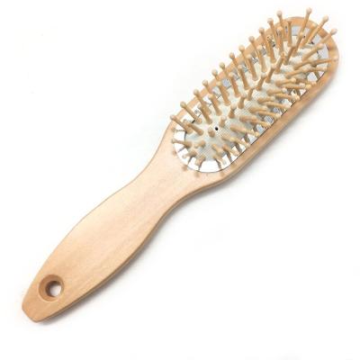 China Contract 2020 New Custom Logo Mini Detangle Plastic Hair Brush for Travel for sale