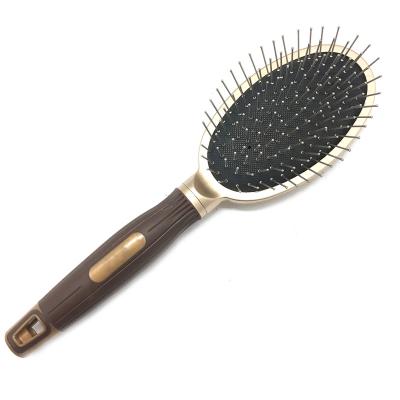 China 2021 Cushion Osaki Brand Golden Paddle Massage Hair Brush Soft Cushion Big Hair Brush With Metal Pin for sale