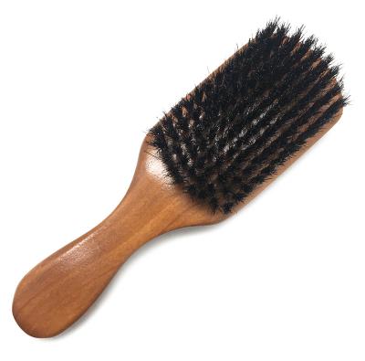 China Low Moq Compact Double Sides Boar Bristle 360 ​​Curve Wave Brush 100% Custom Hair Brushes For Men for sale